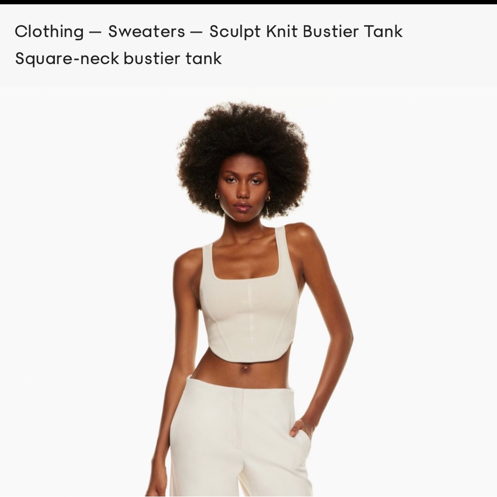 Artizia sculpt knit bustier tank bustier square-neck